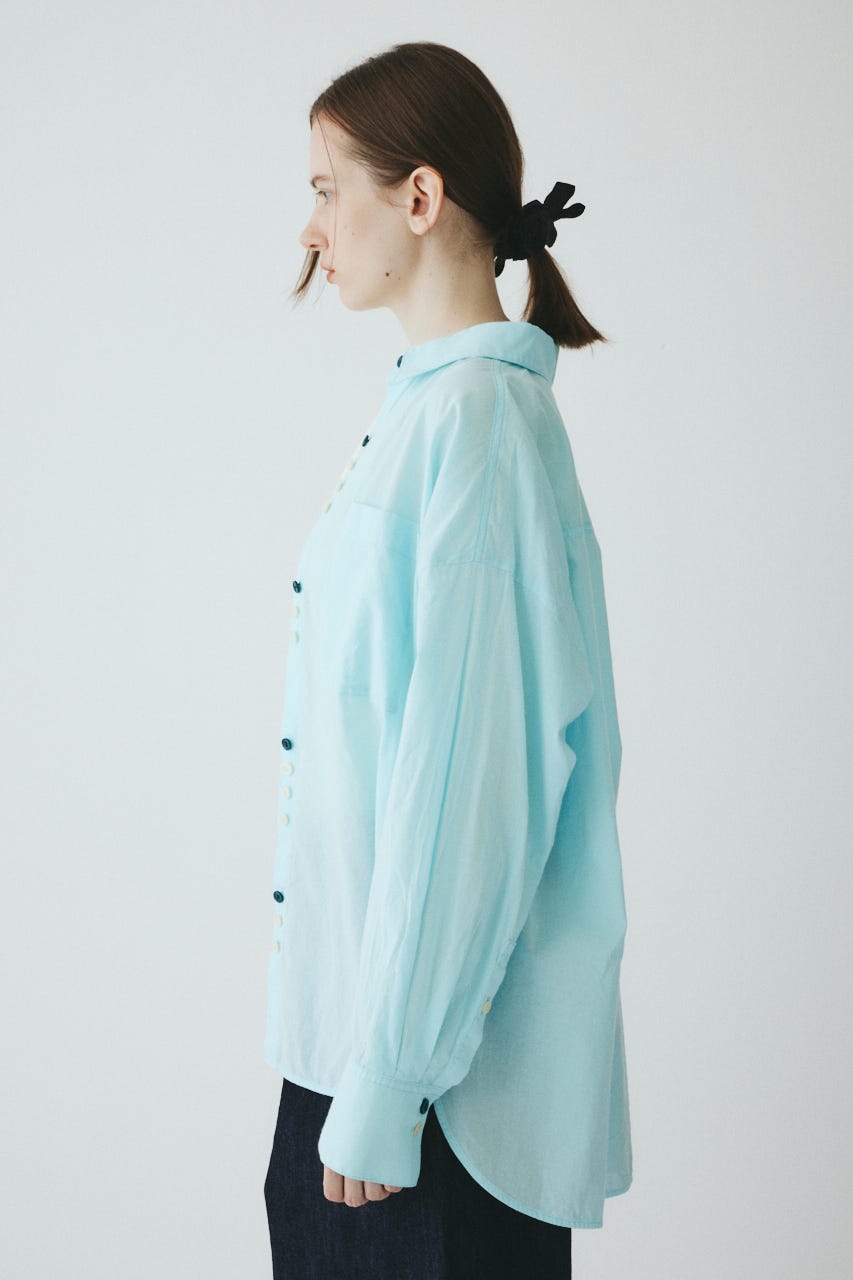 ［予約］Round cut loose shirts L/BLU FREE