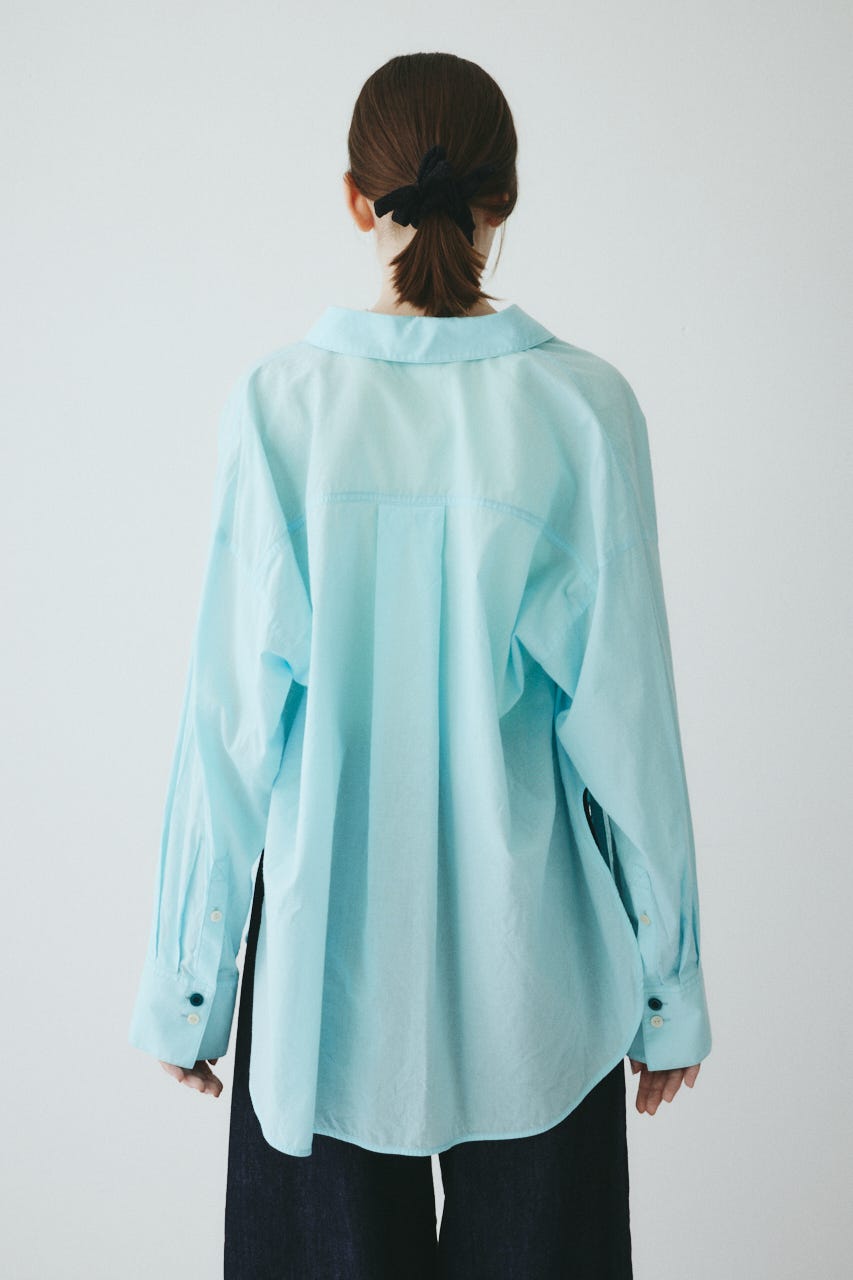 ［予約］Round cut loose shirts L/BLU FREE