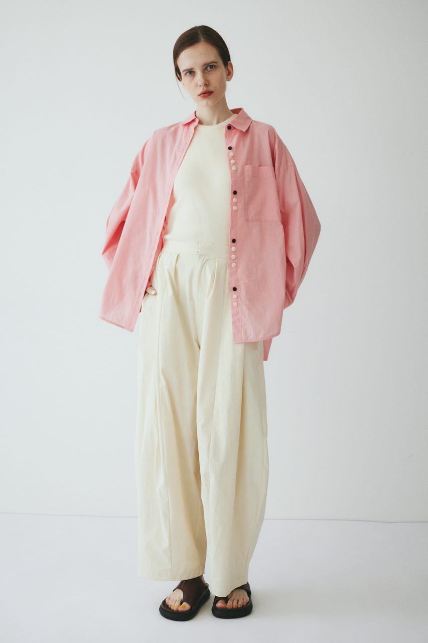 ［予約］Round cut loose shirts L/PNK FREE