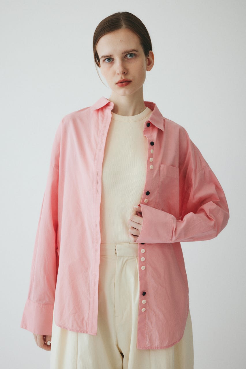 ［予約］Round cut loose shirts L/PNK FREE