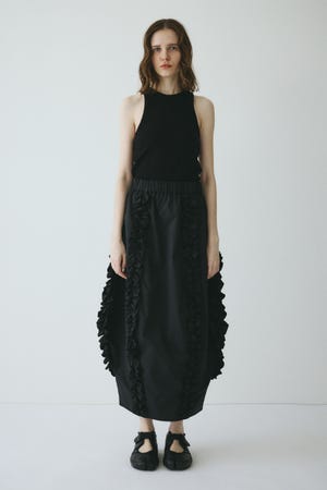 【ポイントアップ 4％対象商品】［予約］Frill cocoon skirt