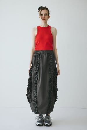 【ポイントアップ 4％対象商品】［予約］Frill cocoon skirt