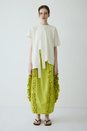 【ポイントアップ 4％対象商品】［予約］Frill cocoon skirt