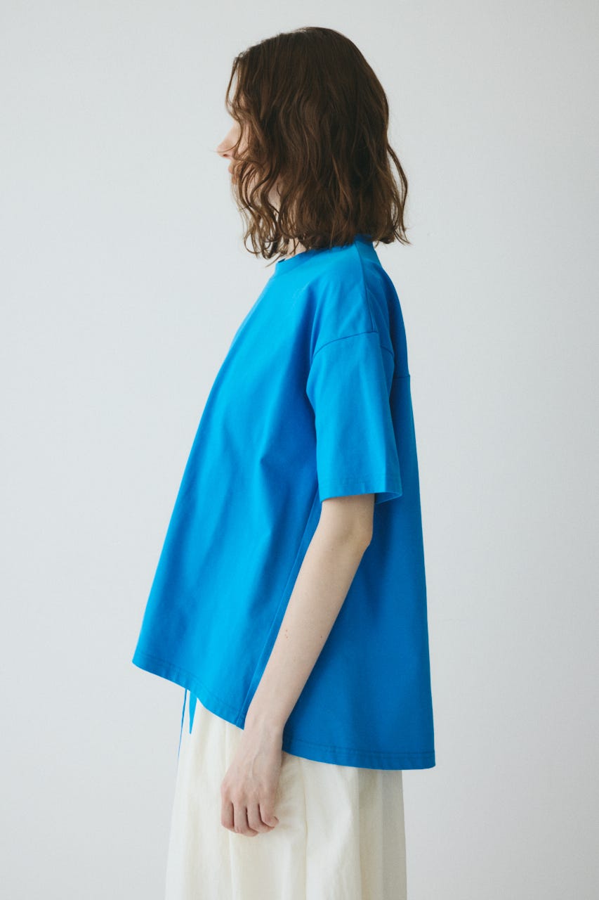 ［予約］Asymmetry hem drape cut tops BLU FREE