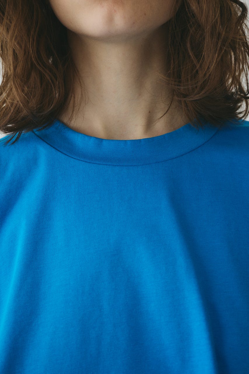 ［予約］Asymmetry hem drape cut tops BLU FREE