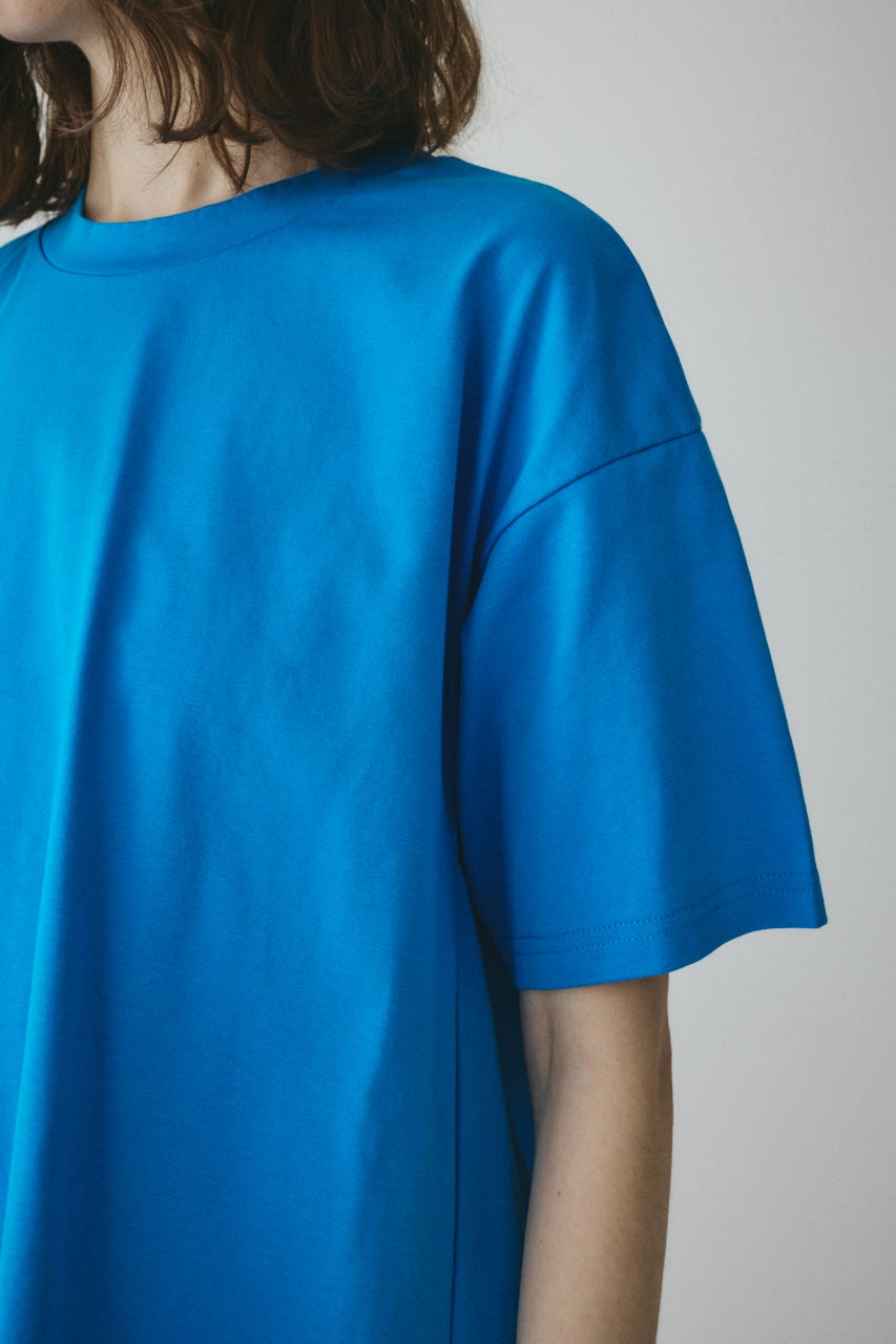 ［予約］Asymmetry hem drape cut tops BLU FREE