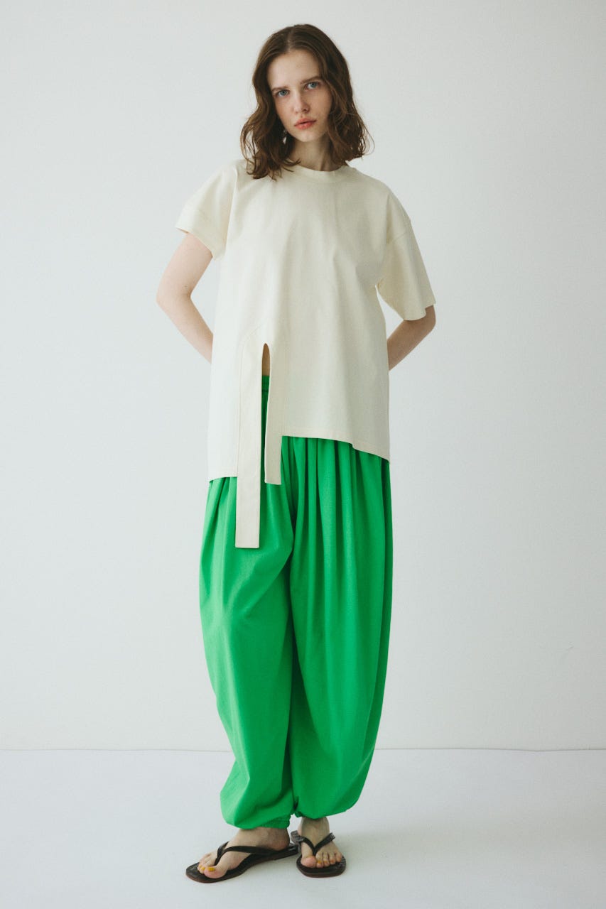 ［予約］Asymmetry hem drape cut tops O/WHT FREE