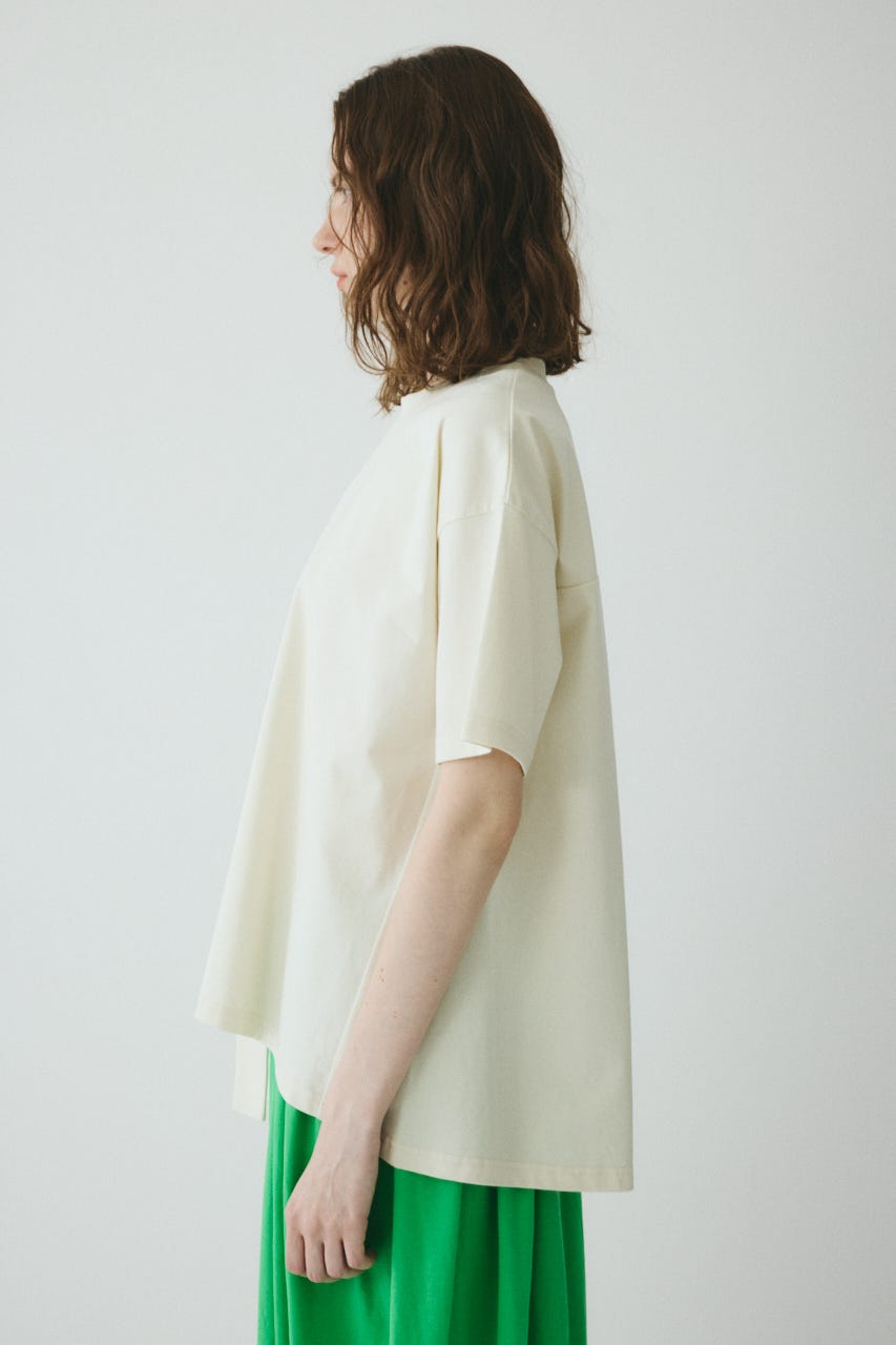 ［予約］Asymmetry hem drape cut tops O/WHT FREE