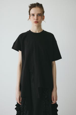 ［予約］Asymmetry hem drape cut tops