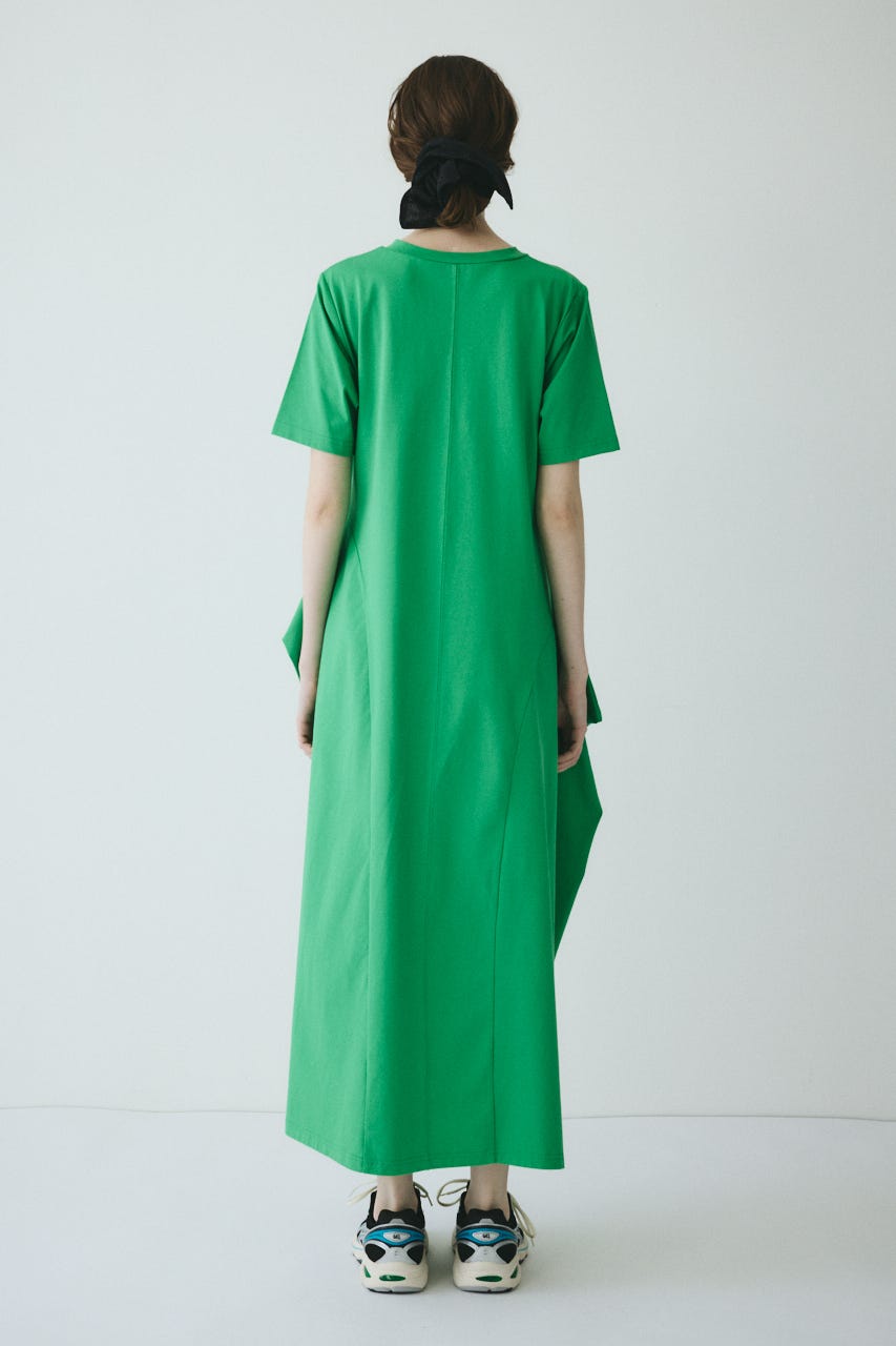 【ポイントアップ+4％対象商品】［予約］Deformation flare cut onepiece GRN FREE