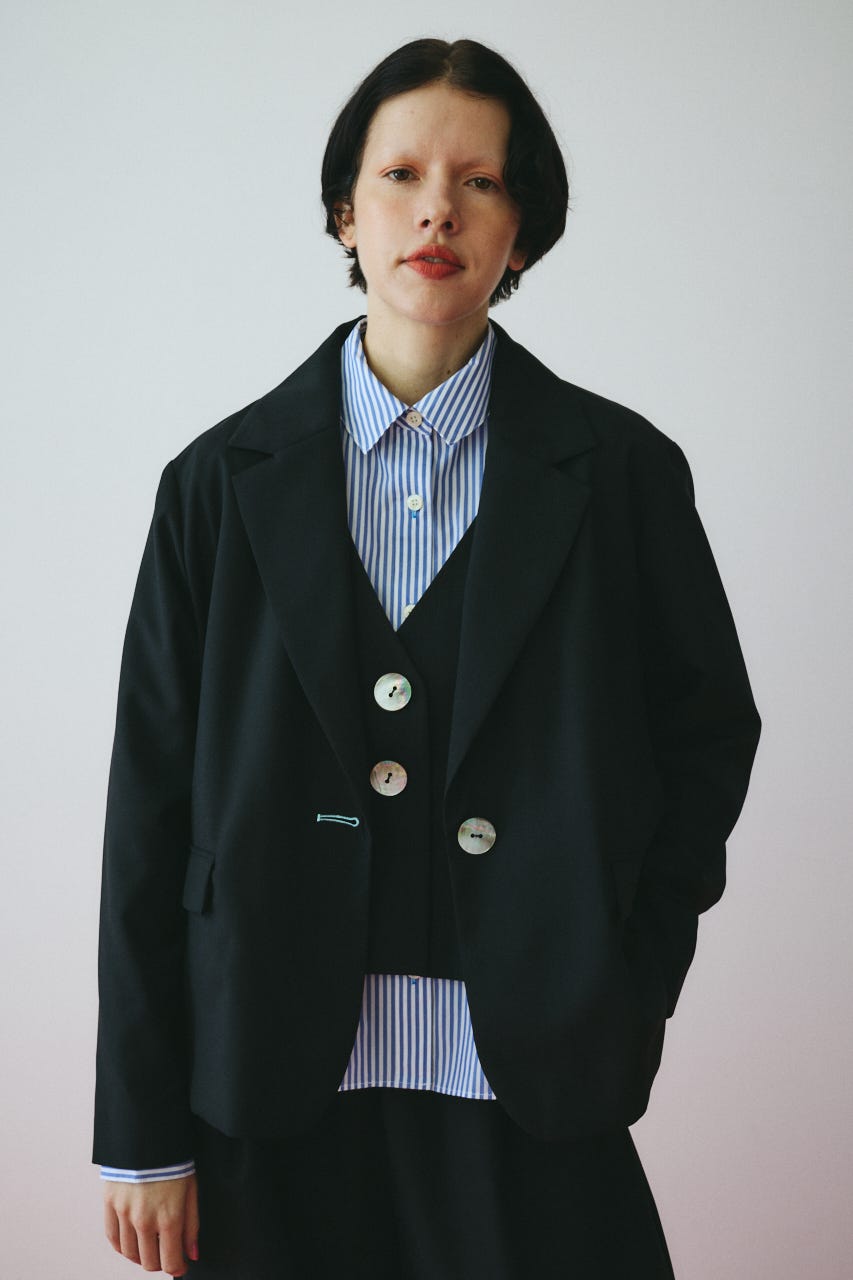 ［予約］Sheer loose jacket BLK FREE