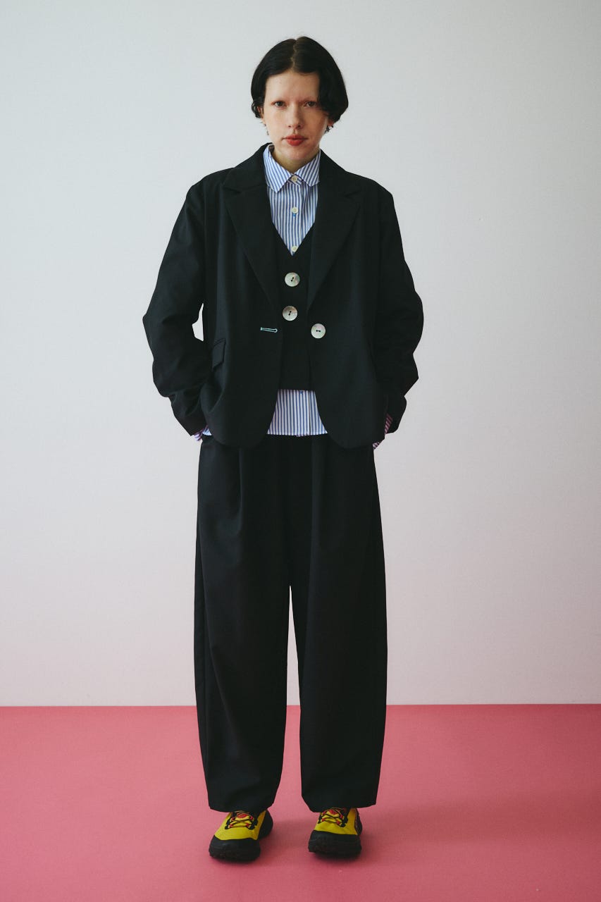 ［予約］Sheer loose jacket BLK FREE