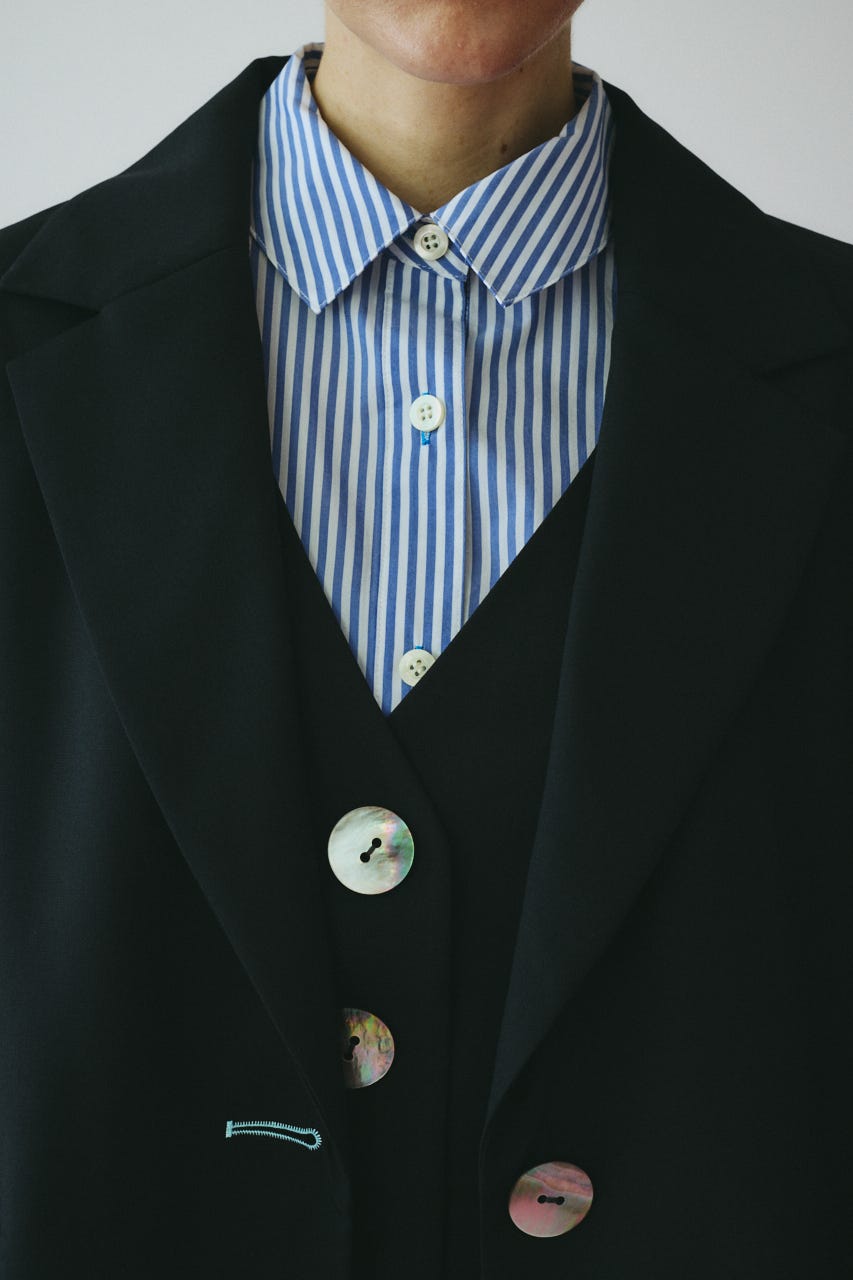 ［予約］Sheer loose jacket BLK FREE