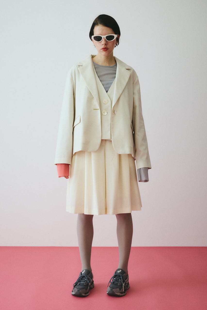 ［予約］Sheer loose jacket O/WHT FREE