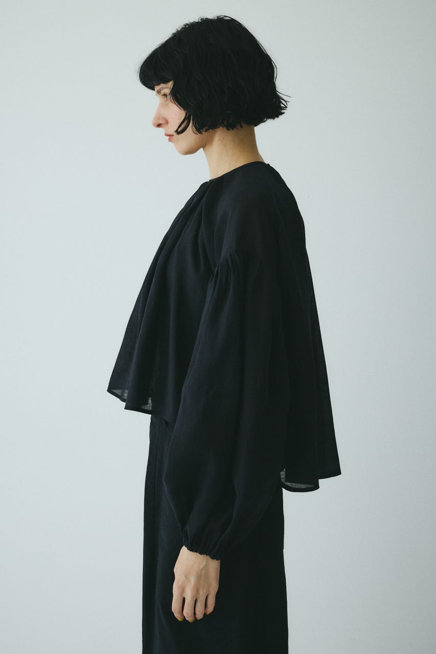 ［予約］Volume sleeve blouse BLK FREE