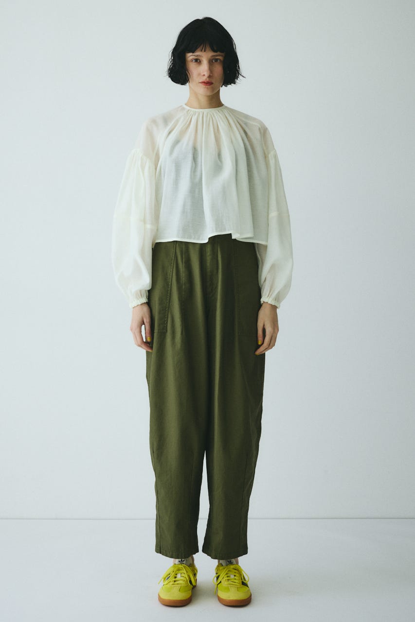 ［予約］Volume sleeve blouse O/WHT FREE