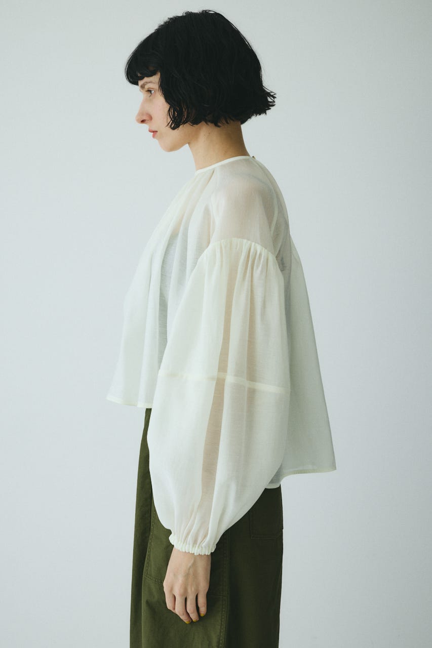 ［予約］Volume sleeve blouse O/WHT FREE