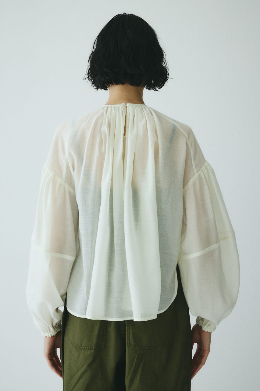 ［予約］Volume sleeve blouse O/WHT FREE