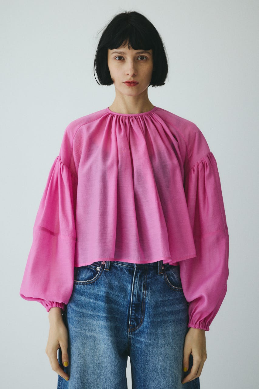 ［予約］Volume sleeve blouse PNK FREE
