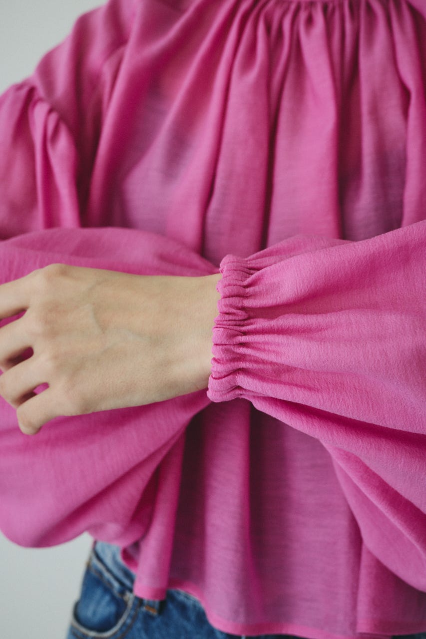 ［予約］Volume sleeve blouse PNK FREE