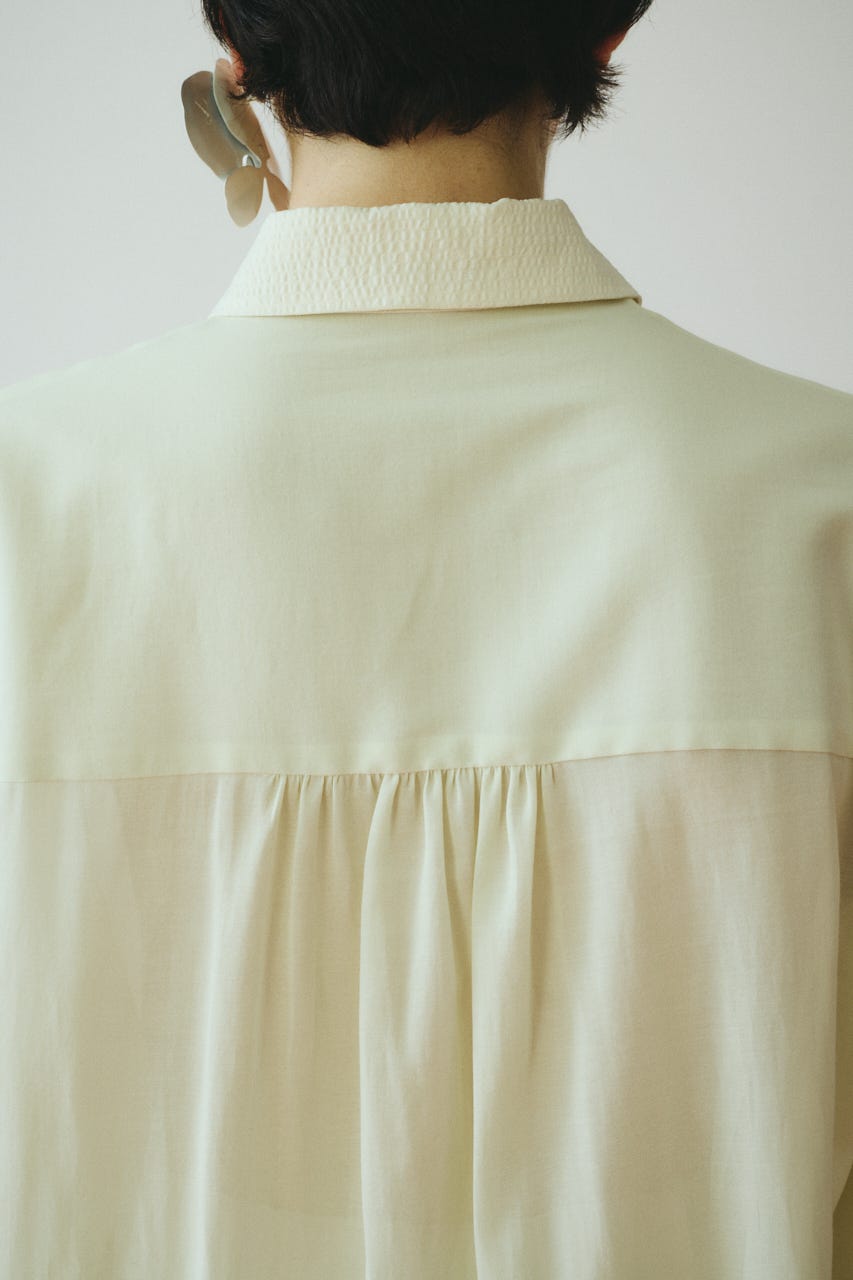 Round hem shirt O/WHT FREE