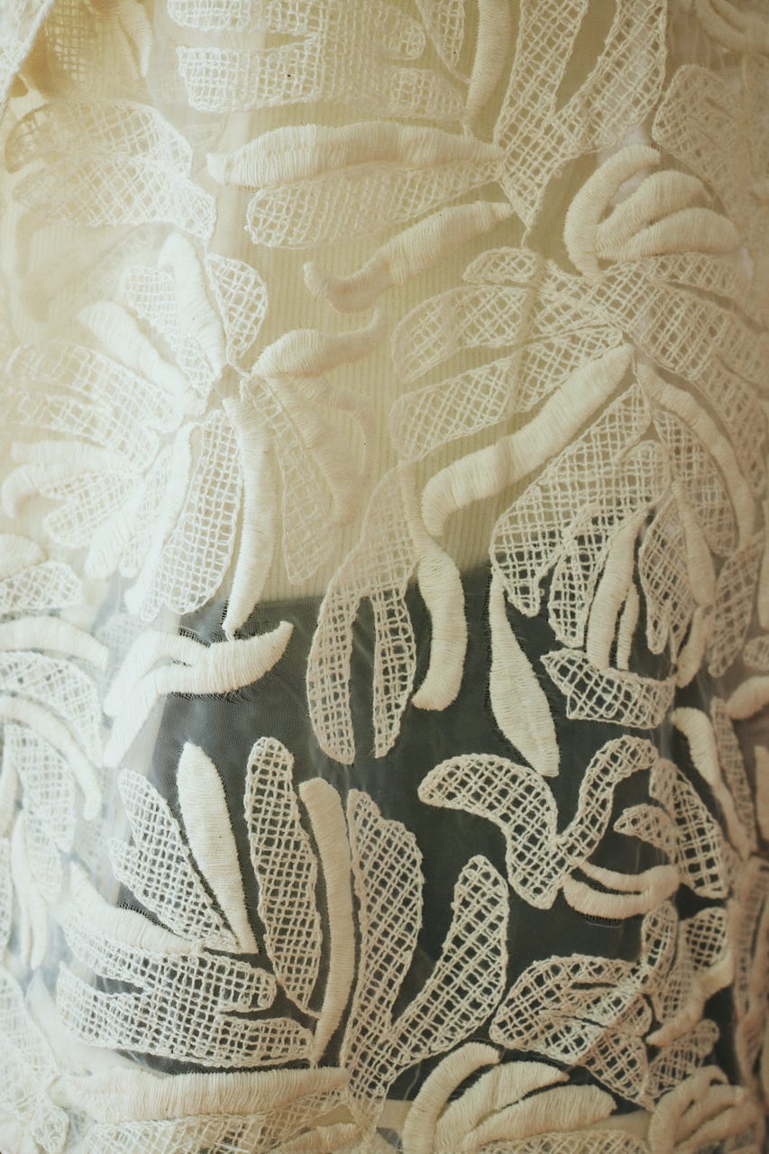 Lace jacket O/WHT FREE