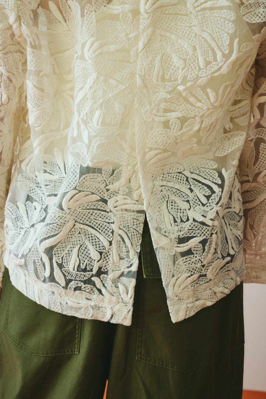 Lace jacket O/WHT FREE