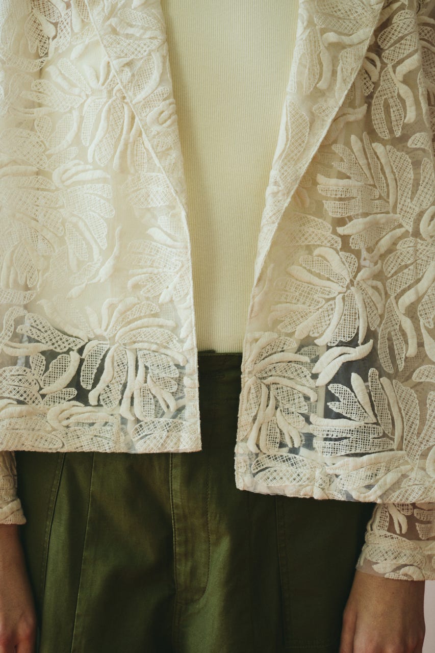 Lace jacket O/WHT FREE