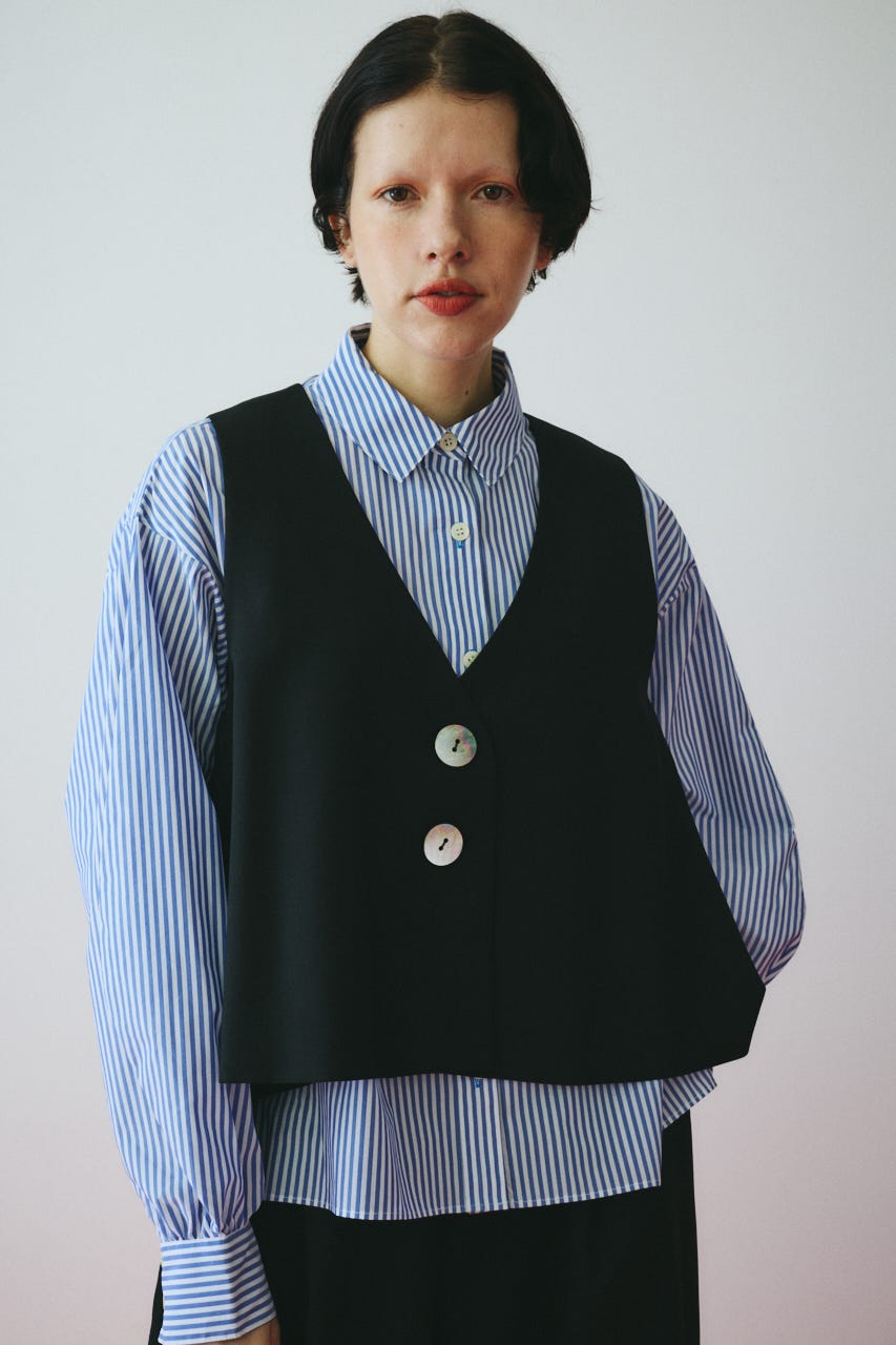 ［予約］A line vest BLK FREE