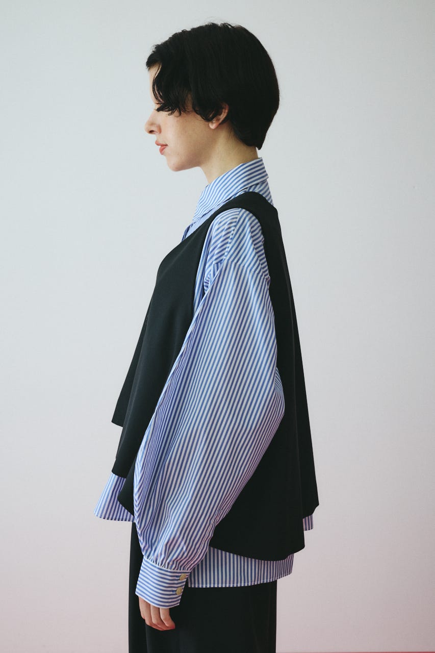 ［予約］A line vest BLK FREE