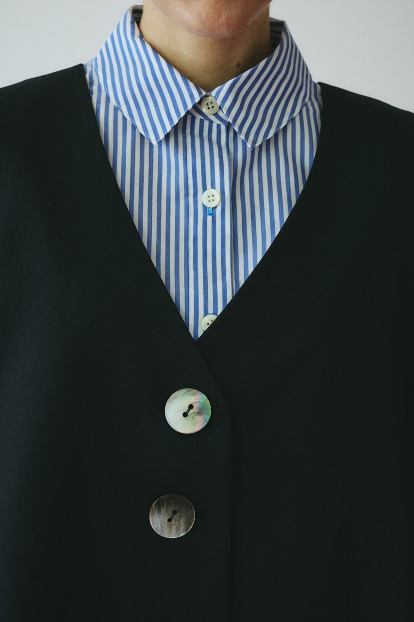 ［予約］A line vest BLK FREE