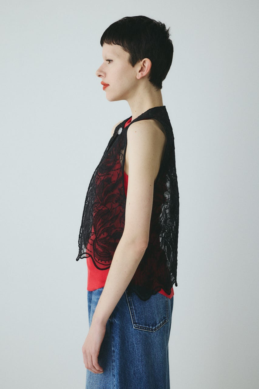 Lace vest BLK FREE