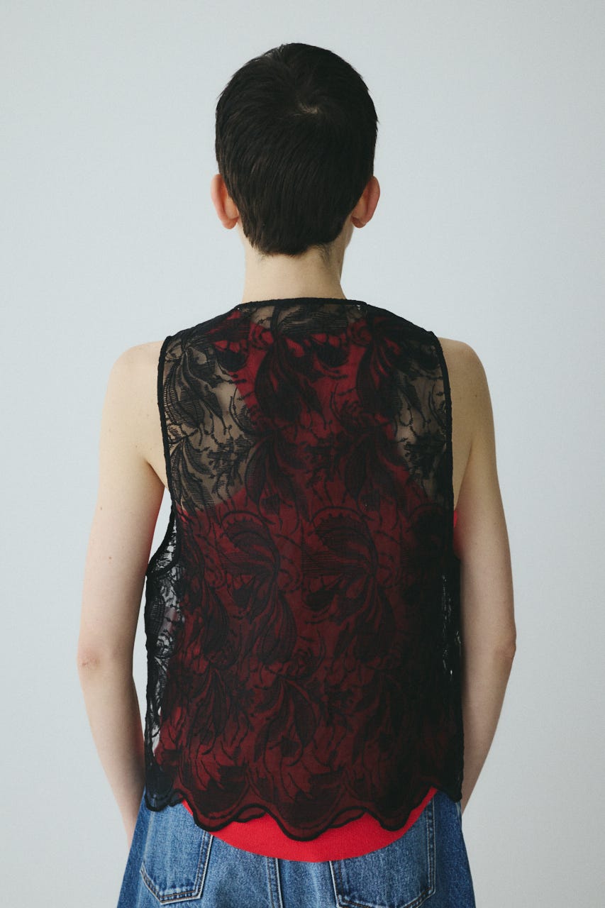 Lace vest BLK FREE