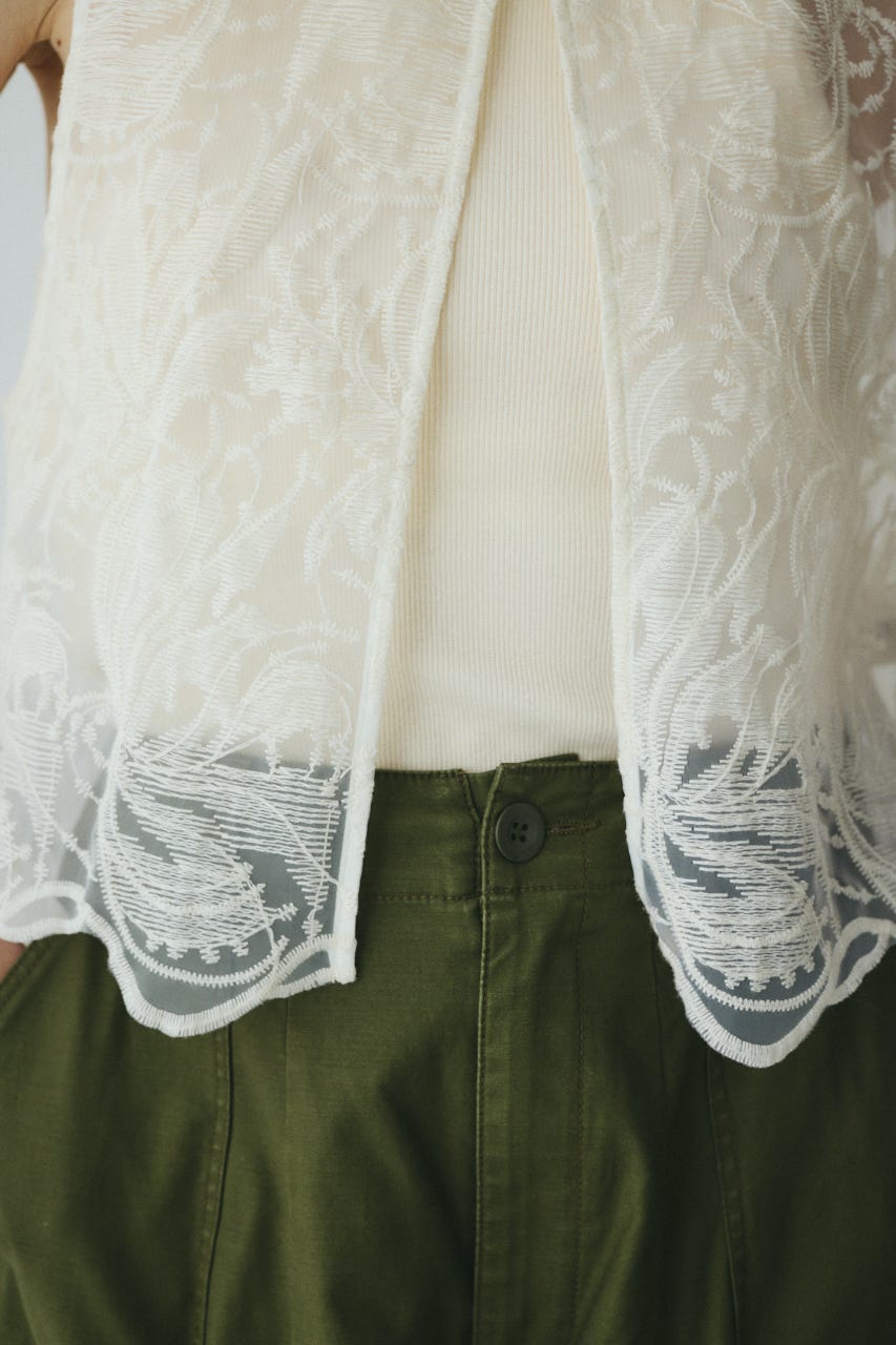 Lace vest O/WHT FREE