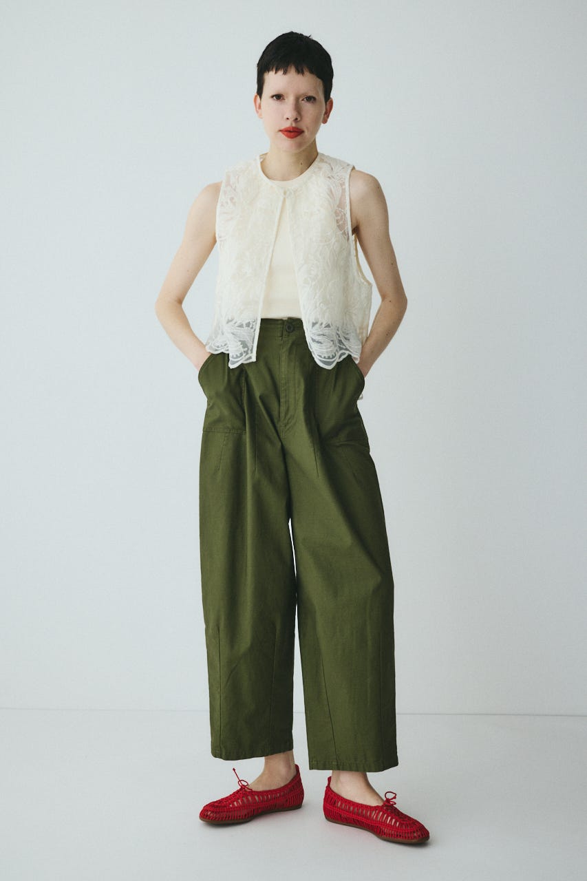 Lace vest O/WHT FREE