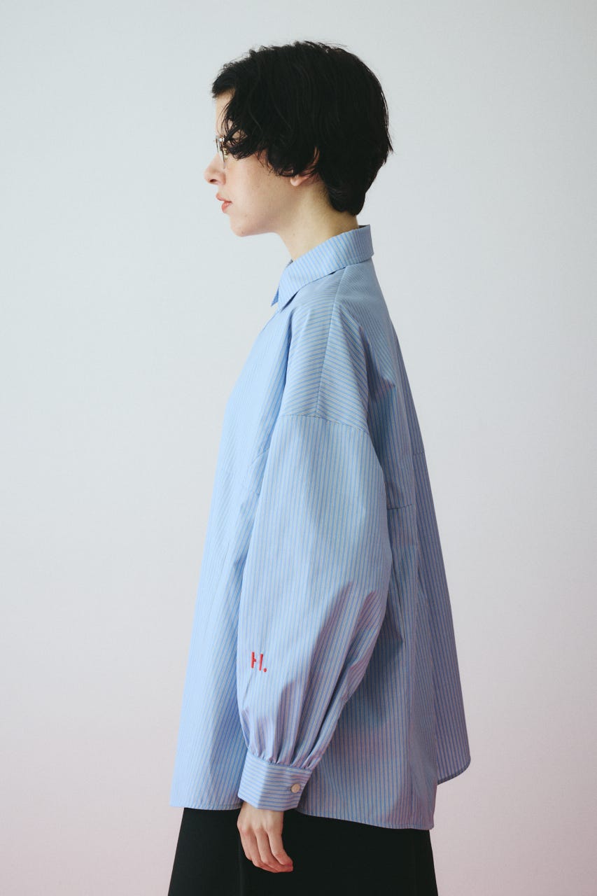 ［予約］Switching shirt 柄BLU FREE