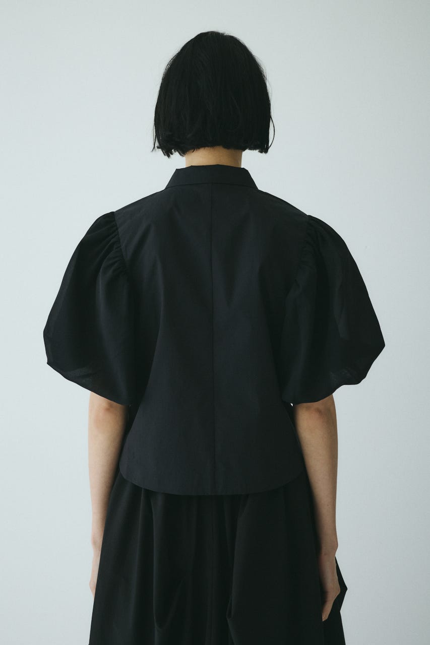 CLO Round hem balloon blouse BLK FREE