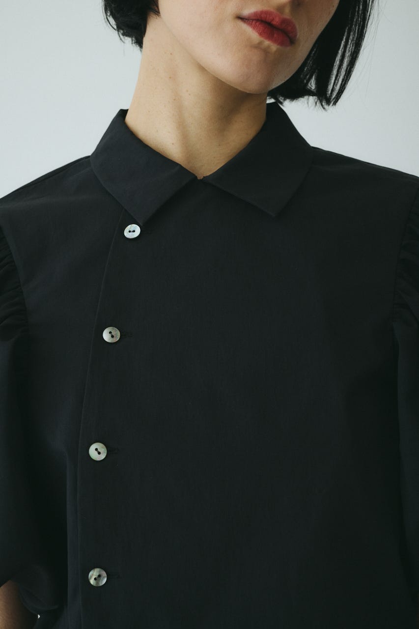 CLO Round hem balloon blouse BLK FREE