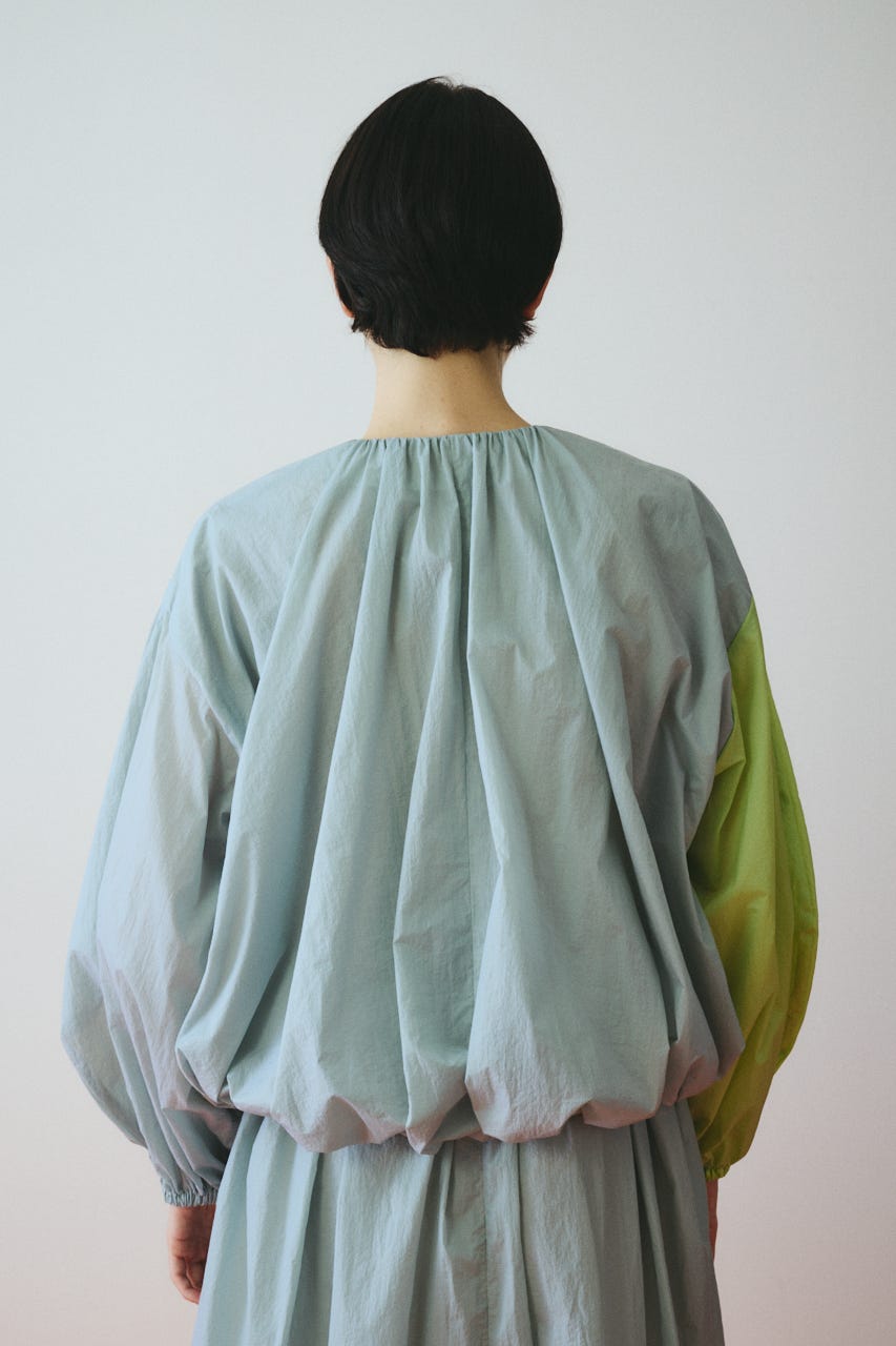 Balloon hem nylon blouson L/GRY FREE