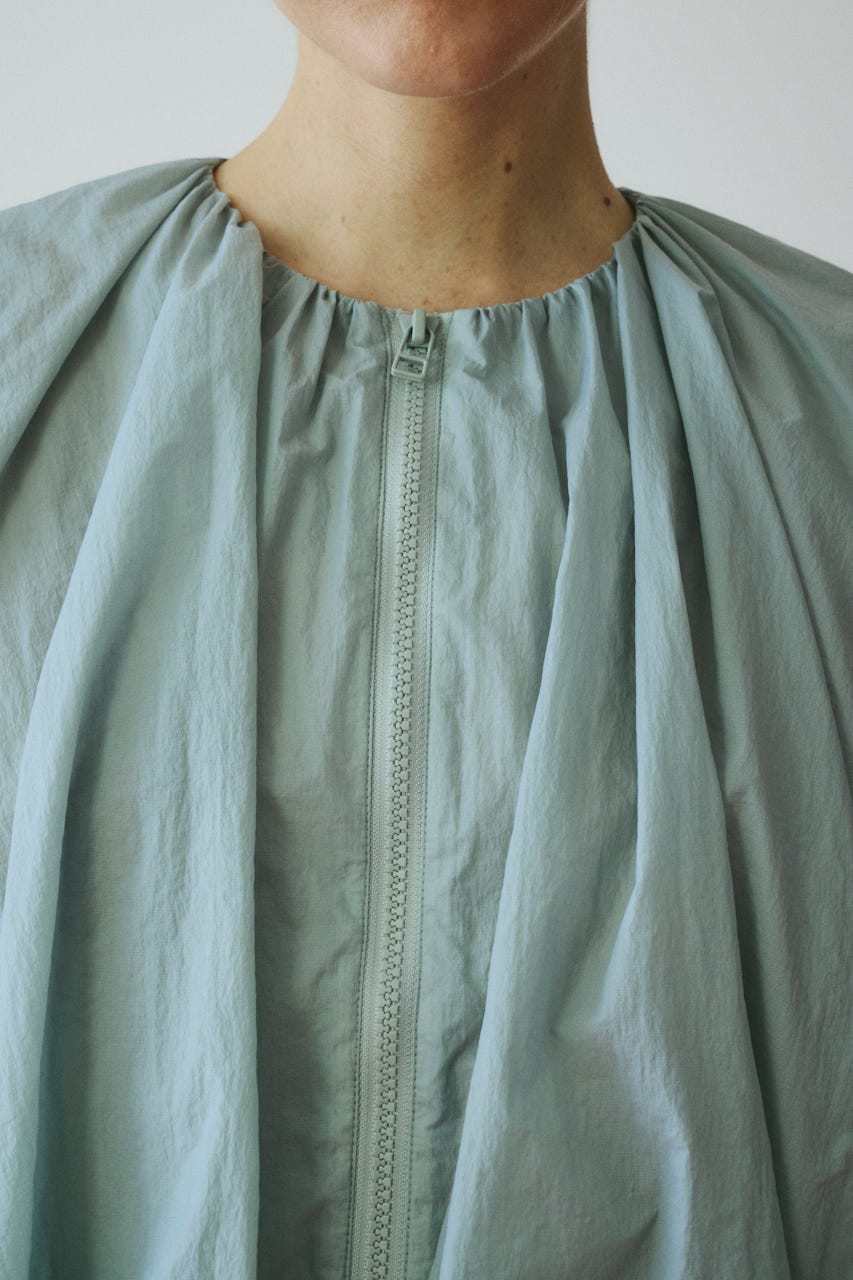 Balloon hem nylon blouson L/GRY FREE