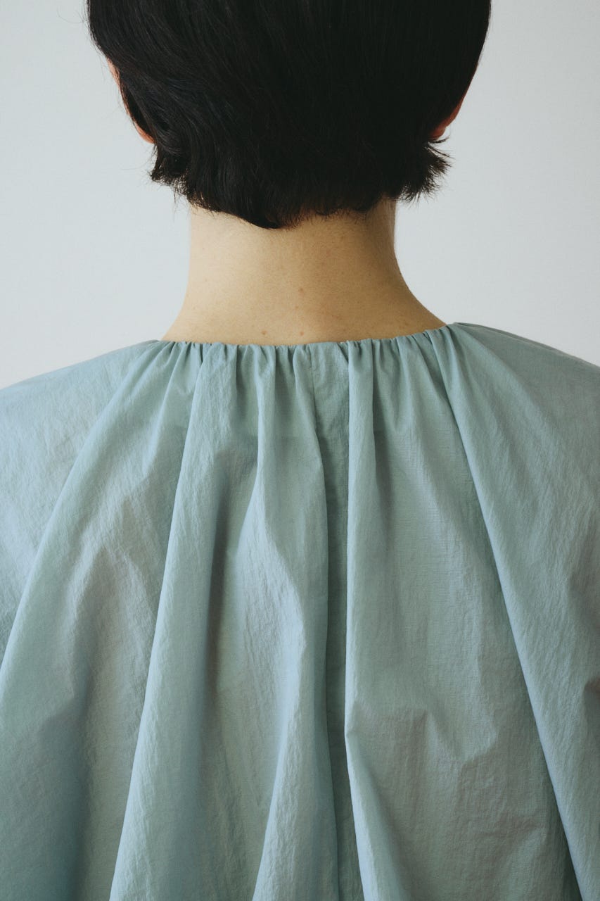 Balloon hem nylon blouson L/GRY FREE