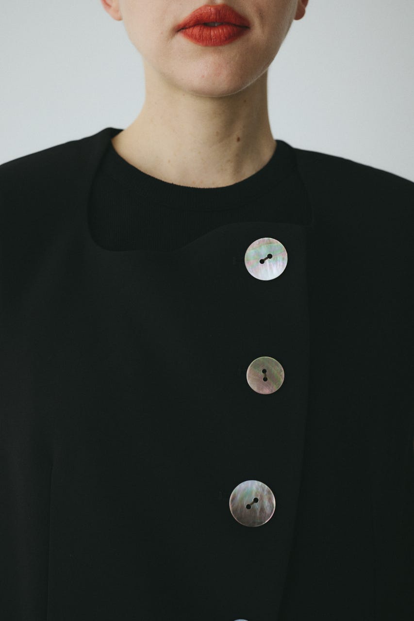 Wave neck vest BLK FREE