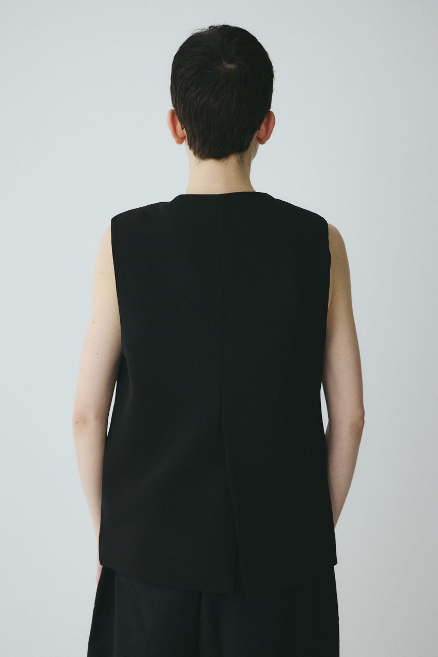 Wave neck vest BLK FREE