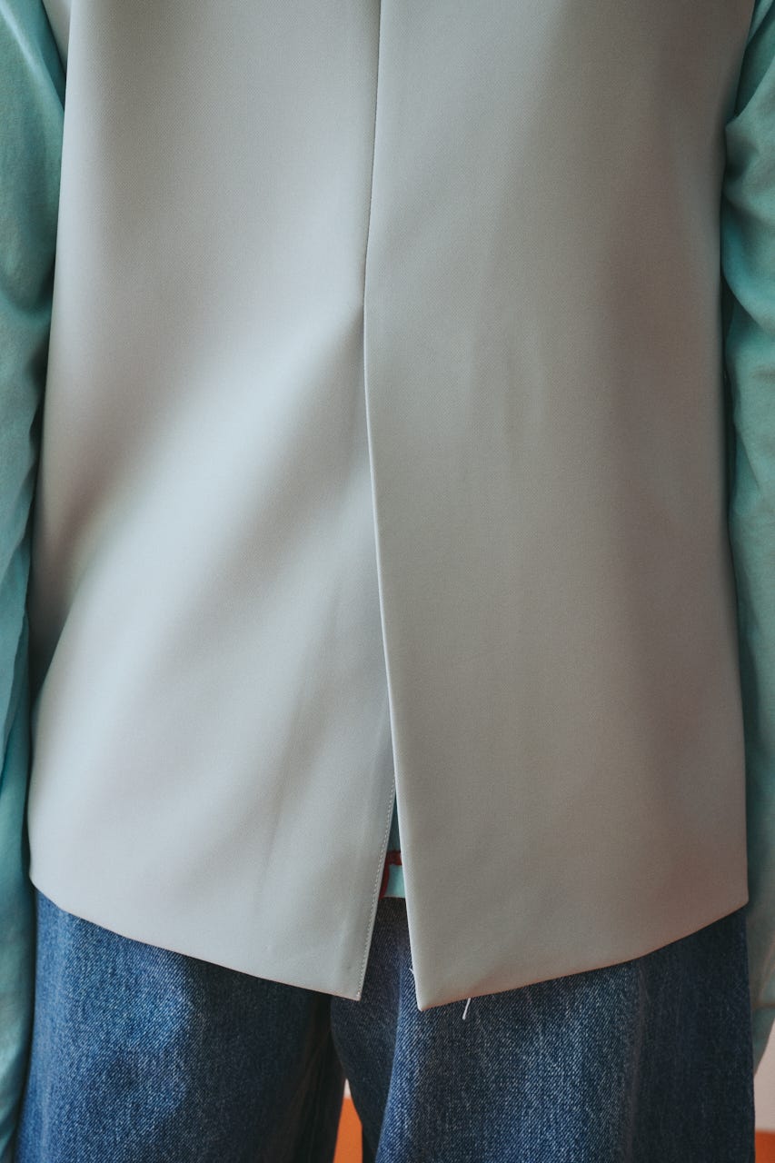 Wave neck vest BLU FREE