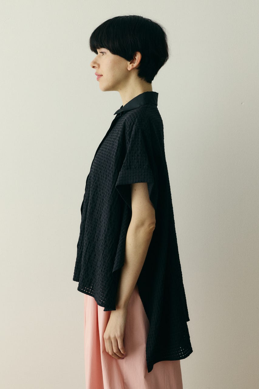 ［予約］Back long shirt BLK FREE