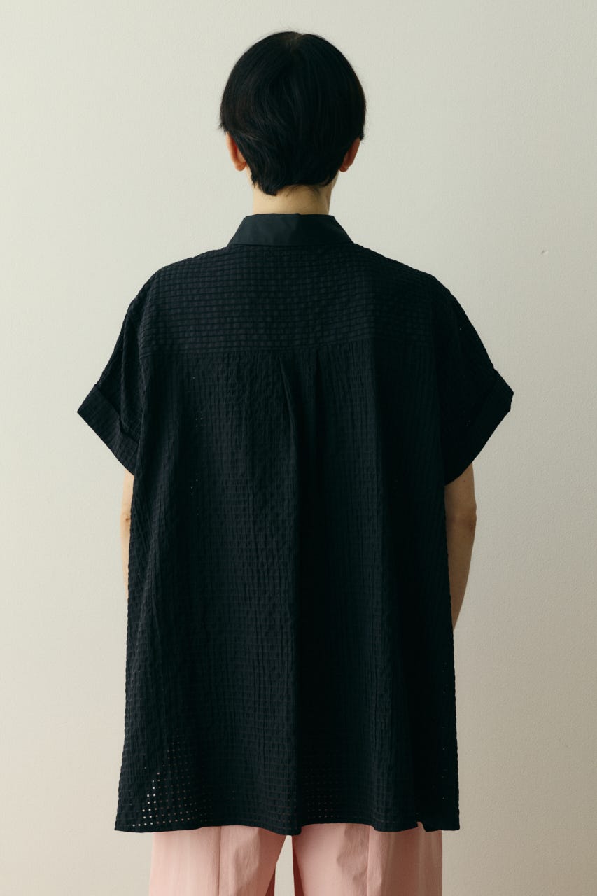 ［予約］Back long shirt BLK FREE