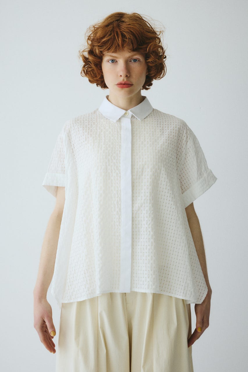 ［予約］Back long shirt WHT FREE