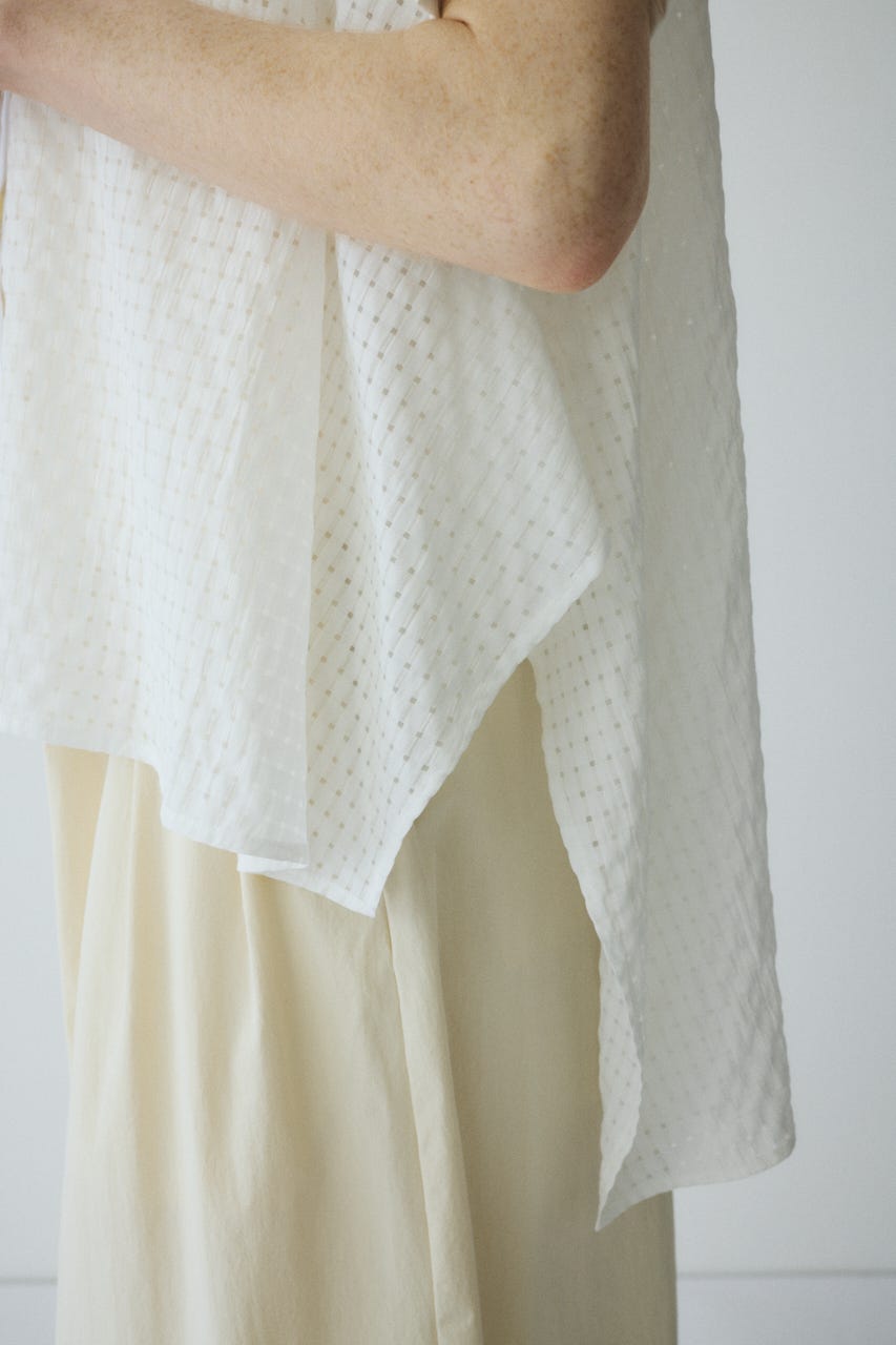 ［予約］Back long shirt WHT FREE