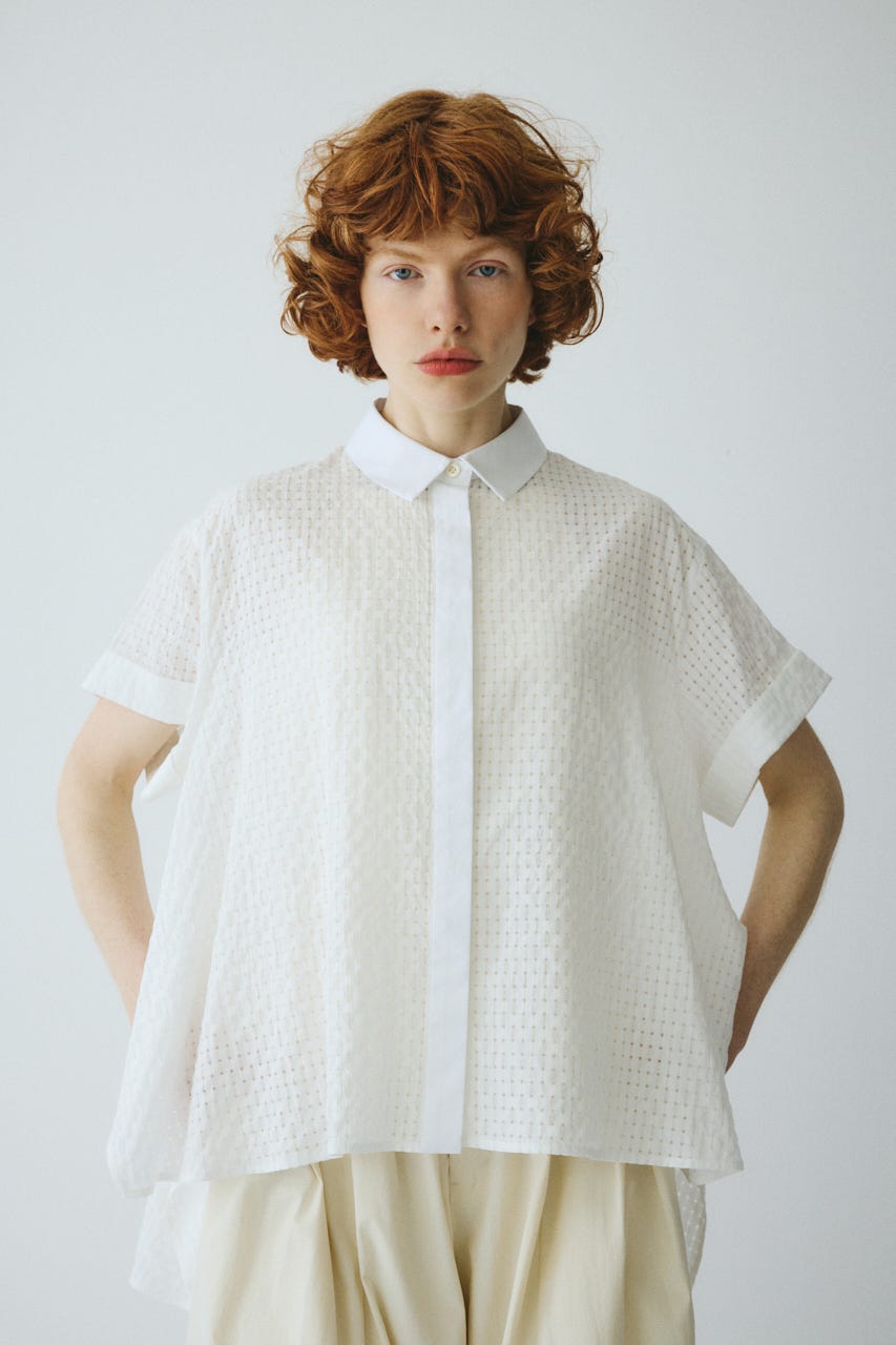 ［予約］Back long shirt WHT FREE