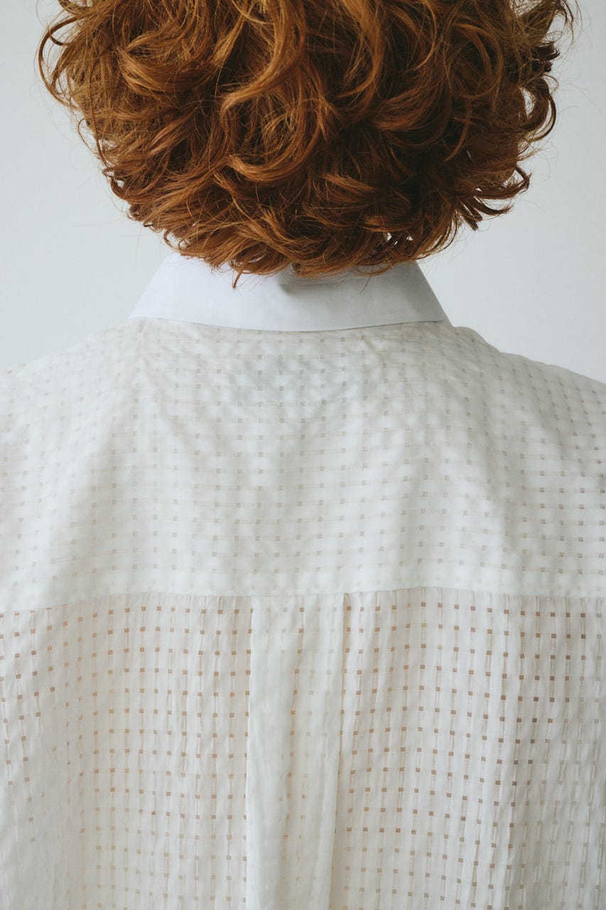 ［予約］Back long shirt WHT FREE